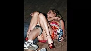Pudele spēlēt pārvērtās Grupas Sekss ar diviem sulīgs Brunetes